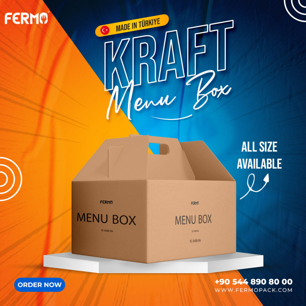 Multilayer Kraft Menu Box with Handle