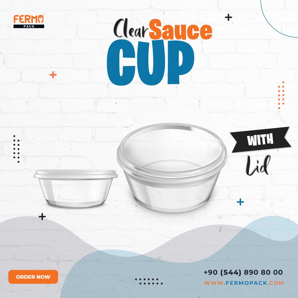 Small Clear Plastic Sauce Cup With Lid