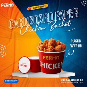 Cardboard paper chicken bucket